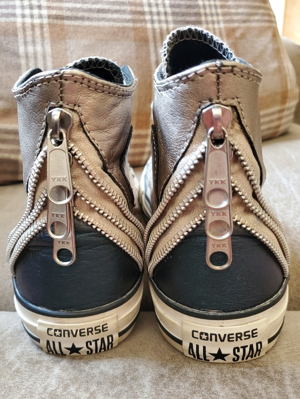Converse Chuck Taylor All Star Tri-Zip high-top Leather sneakers Womens 7 - Picture 5 of 9